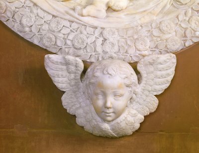 Tomb of Filippo Strozzi in the Strozzi Chapel (detail) by Benedetto da Maiano